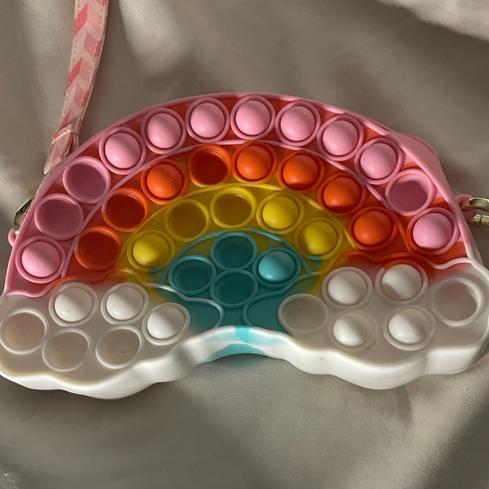 Rainbow Pop Fidget Purse for Kids